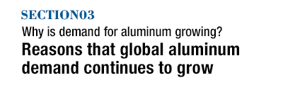 Why is demand for aluminum growing? Reasons that global aluminum demand continues to grow