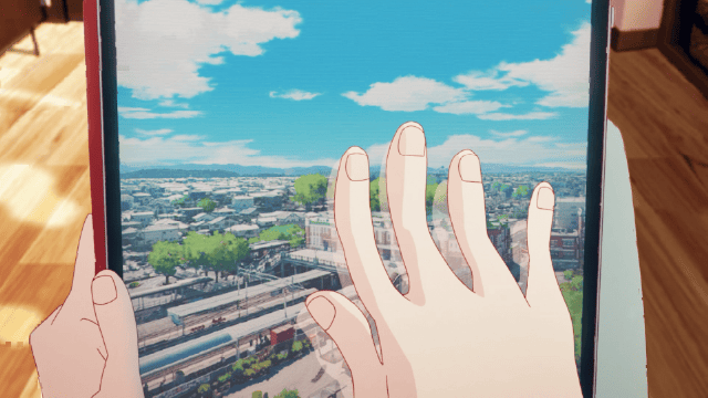 深谷駅のコマーシャルでのワンシーン