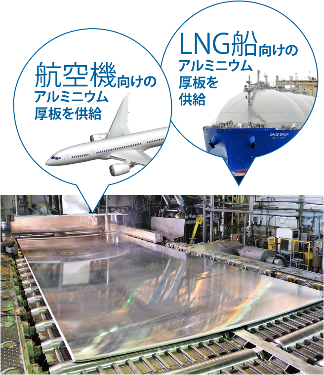 LNG船向けアルミニウム厚板を供給、航空機向けのアルミニウム厚板を供給