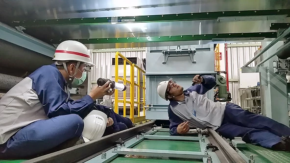 Work scene at the time