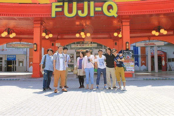 At an amusement park