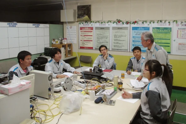 A scene from a training session in Japan