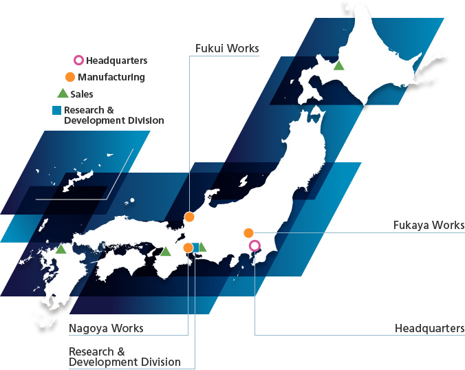 Map of Locations in Japan