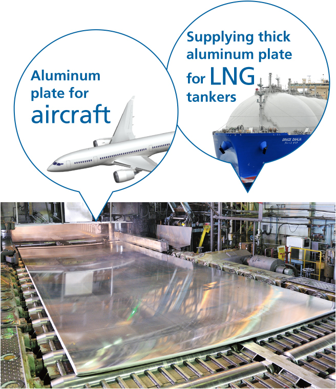 Supplying thick aluminum plate for LNG tankers, Aluminum plate for aircraft
