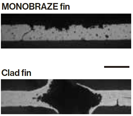 MONOBRAZE fin and clad fin