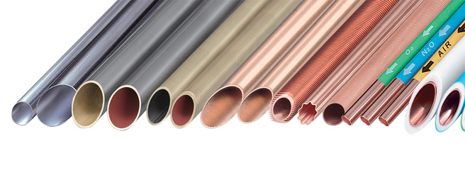 (Picture) Copper/copper alloy tubes featuring a variety of processes and coatings