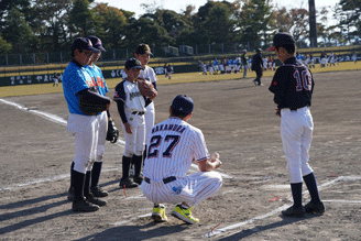 野球教室の様子-1