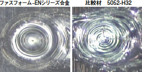 レーザー溶接試験後の外観 